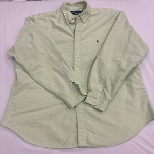 Ralph Lauren Men's Pale Mint Button-Down Oxford Shirt